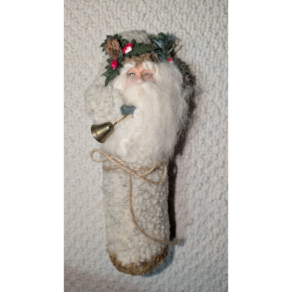 SANTA CLAUS Birch Elm Wood Vintage Antique ONE OF A KIND Handmade Christmas